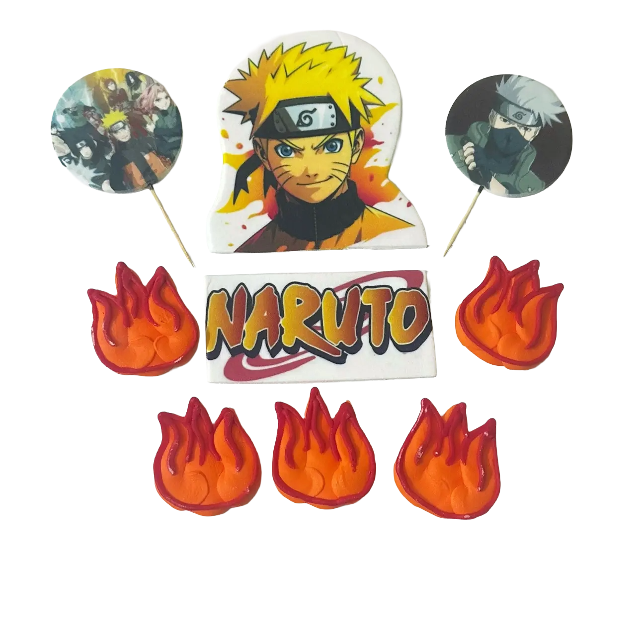 Set 9 Decoratiuni Comestibile Naruto - Perfect Pentru Petreceri Cu Tematica Anime