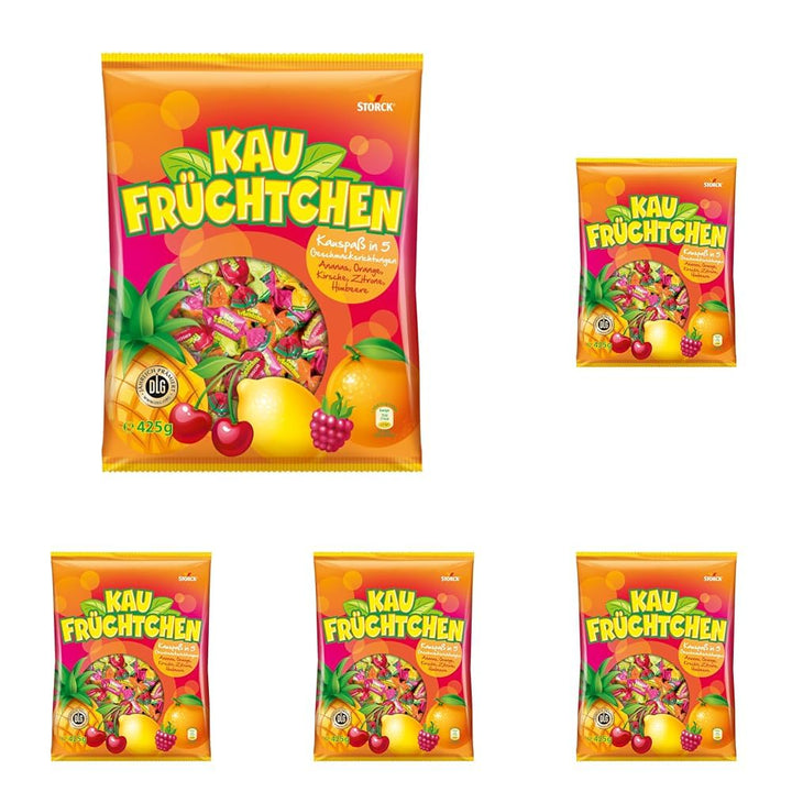 Kaufrüchtchen – 1 X 425G – Kaubonbons in Fünf Fruchtigen Geschmacksrichtungen