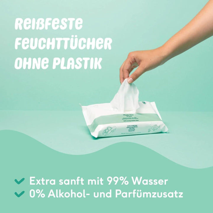 Naïf Plastikfreie Feuchttücher 864 Stück (16Er X 54 Feuchttuch) - Pflege Für Babypo, Körper Und Gesicht - 99% Aus Wasser - 0% Parfüm Und Alkohol - Nachhaltige Feuchttücherbox Eukalyptus Sensitiv Naty Shop