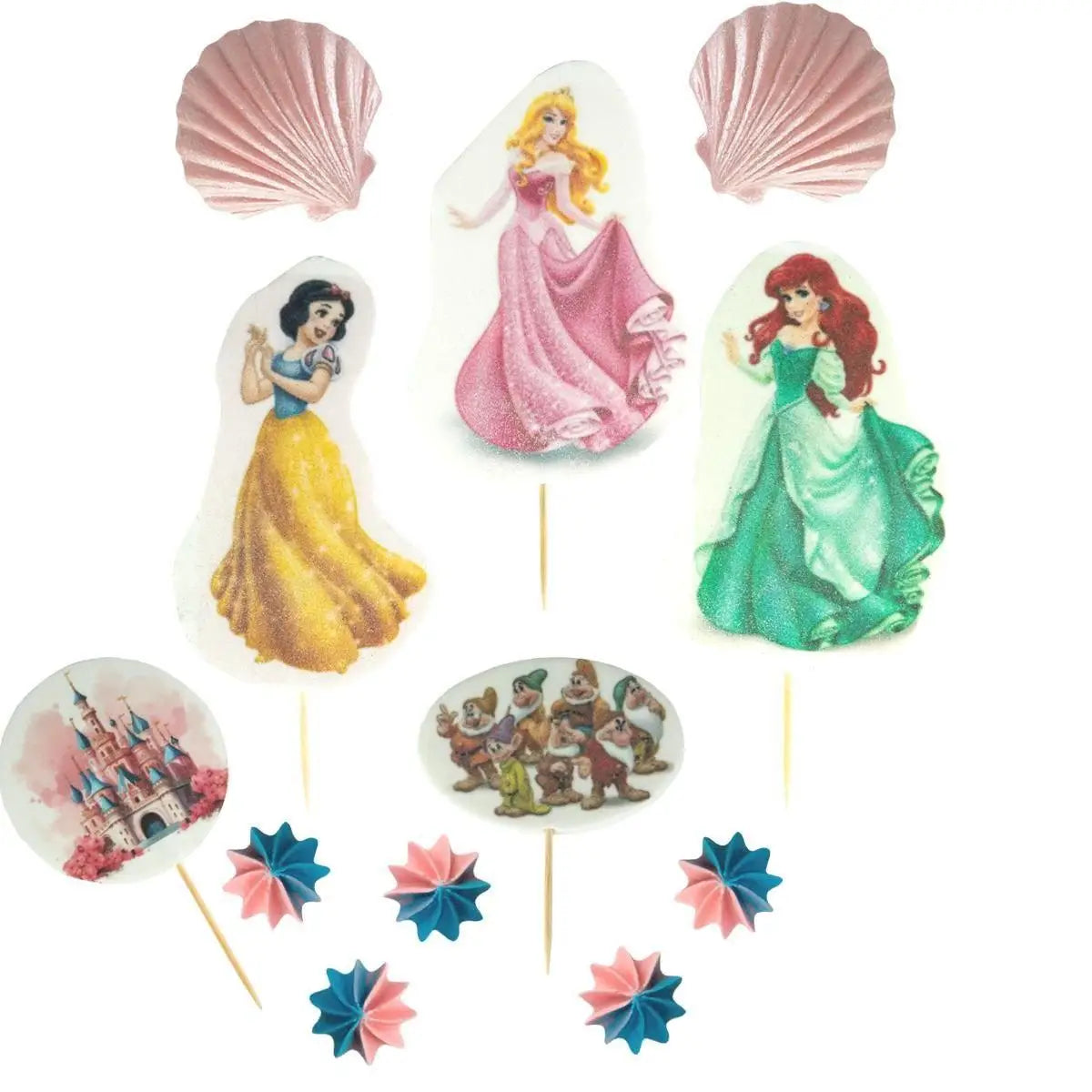 Set 12 decorațiuni comestibile, Prințese