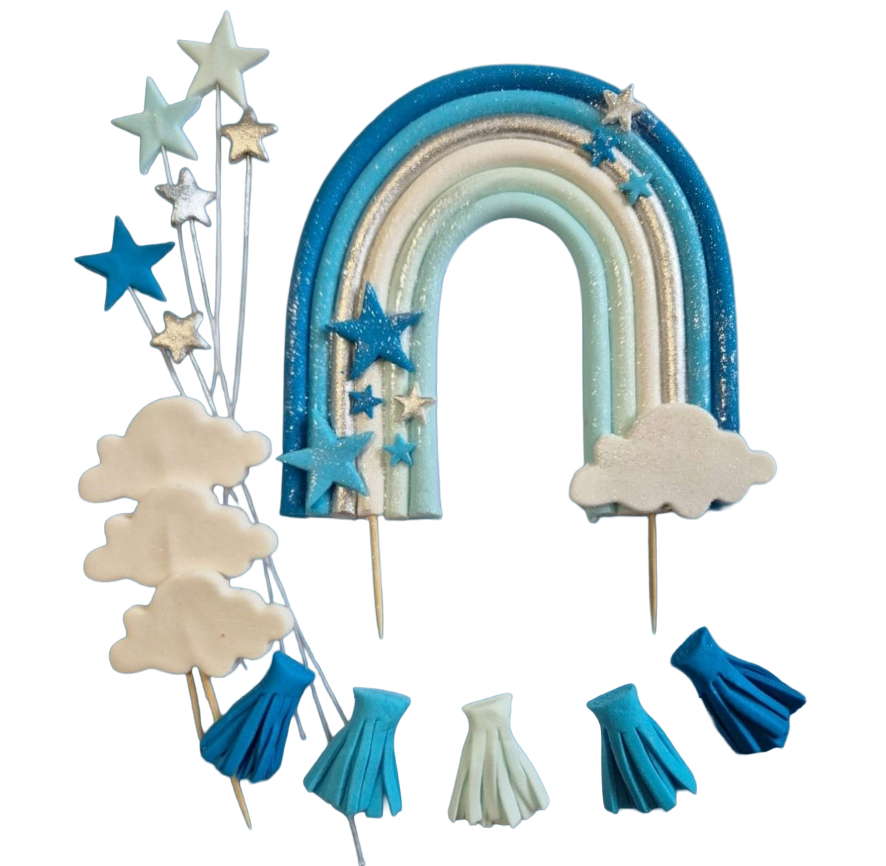 Set 15 decorațiuni comestibile, Curcubeu