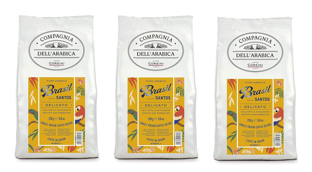 Caffè Corsini - Kaffeebohnen 3X250G Compagnia Dell'Arabica Set Guatemala / Äthiopien / El Salvador, Einzelner Ursprung, Insgesamt 750G