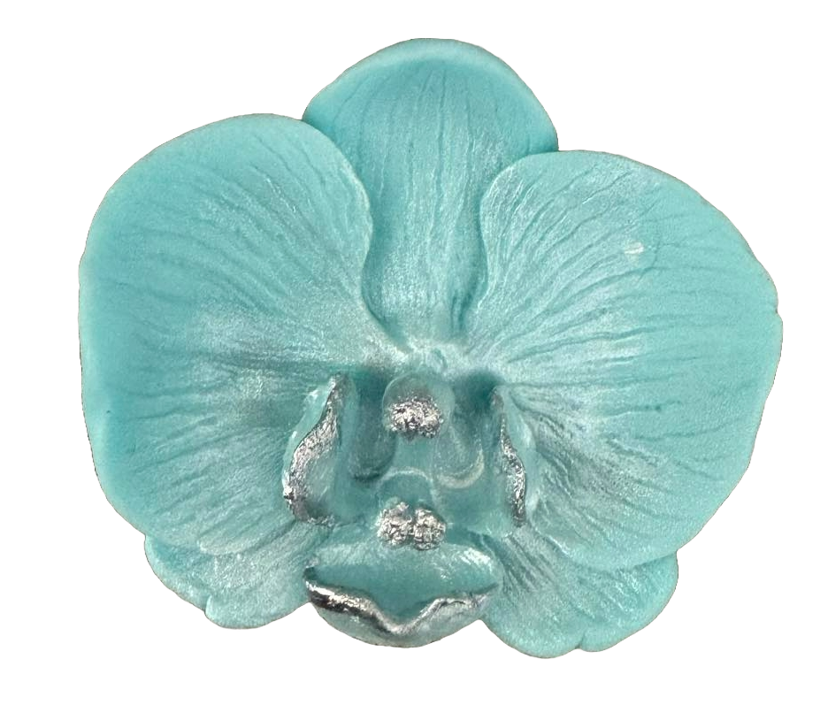 Decoratiune comestibila din zahar, Orhidee bleu - Nati Shop 