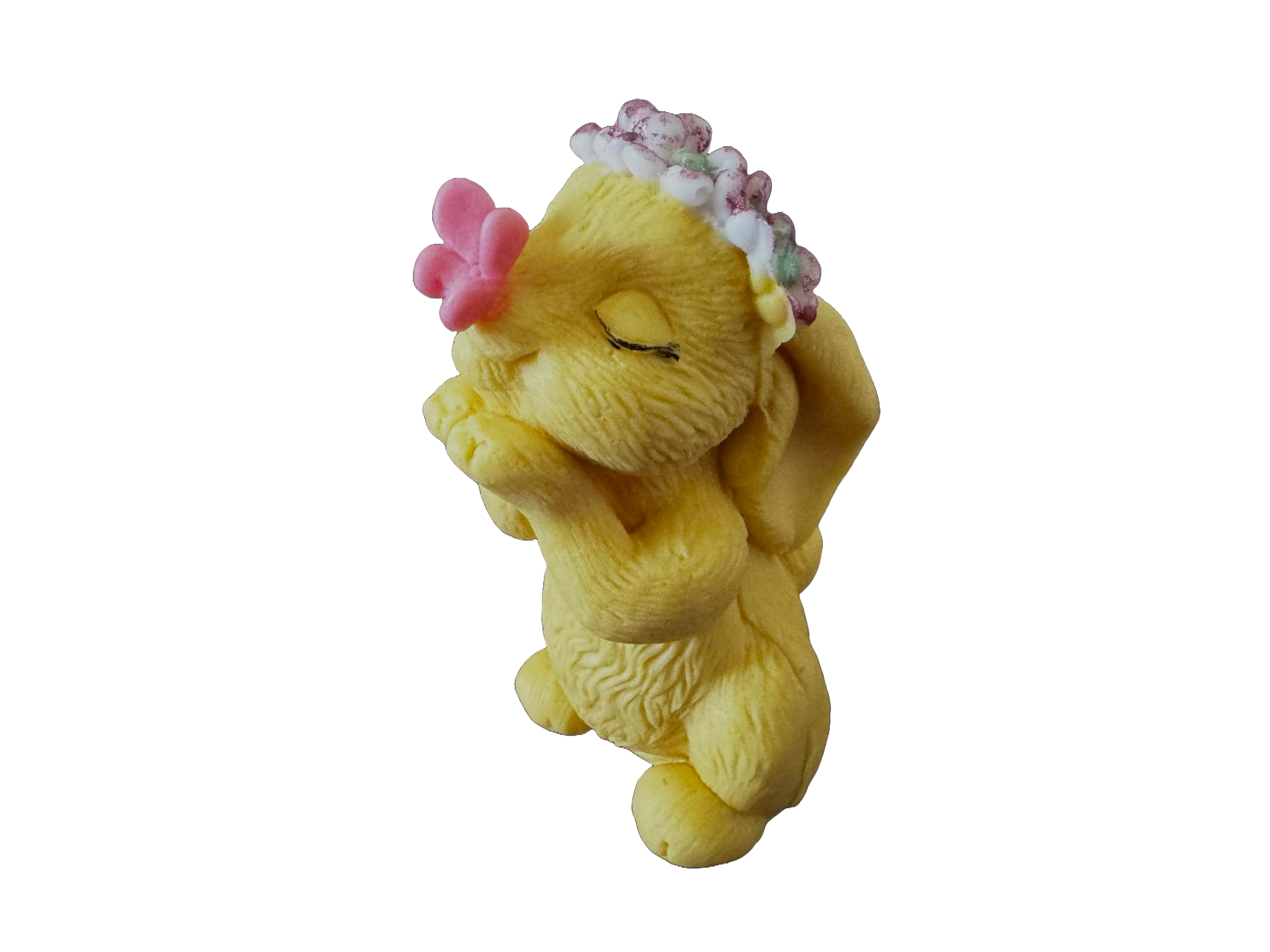 Decoratiune comestibila din pasta de zahar, Iepuras cu fluturas Decoratiuni din Pasta de Zahar Naty Shop