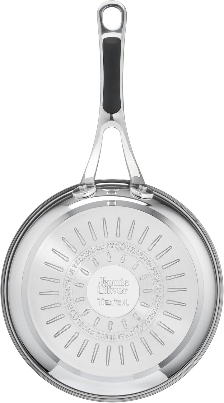 Tefal Jamie Oliver Cook'S Classics Bratpfanne 28 Cm, Antihaftversiegelung, Induktionstauglich, Backofenfest, Edelstahl, Genieteter Griff, E3060635