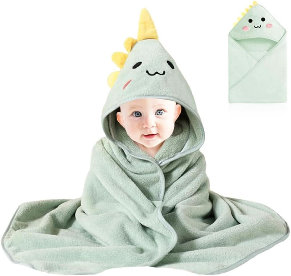 Kaputzenhandtücher Baby Handtuch Neugeborene Badehandtuch Baby Mit Kapuzenbadetuch Baby Kapuzenhandtuch Super Saugfähig Kleinkinder Badetücher Baby Bath Towel Newborn -Grüner