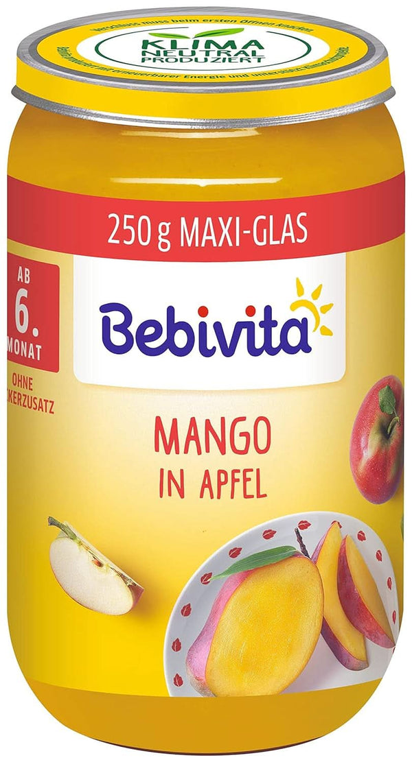 Früchte Mango in Apfel, 6Er Pack (6 X 250 G), Mittel