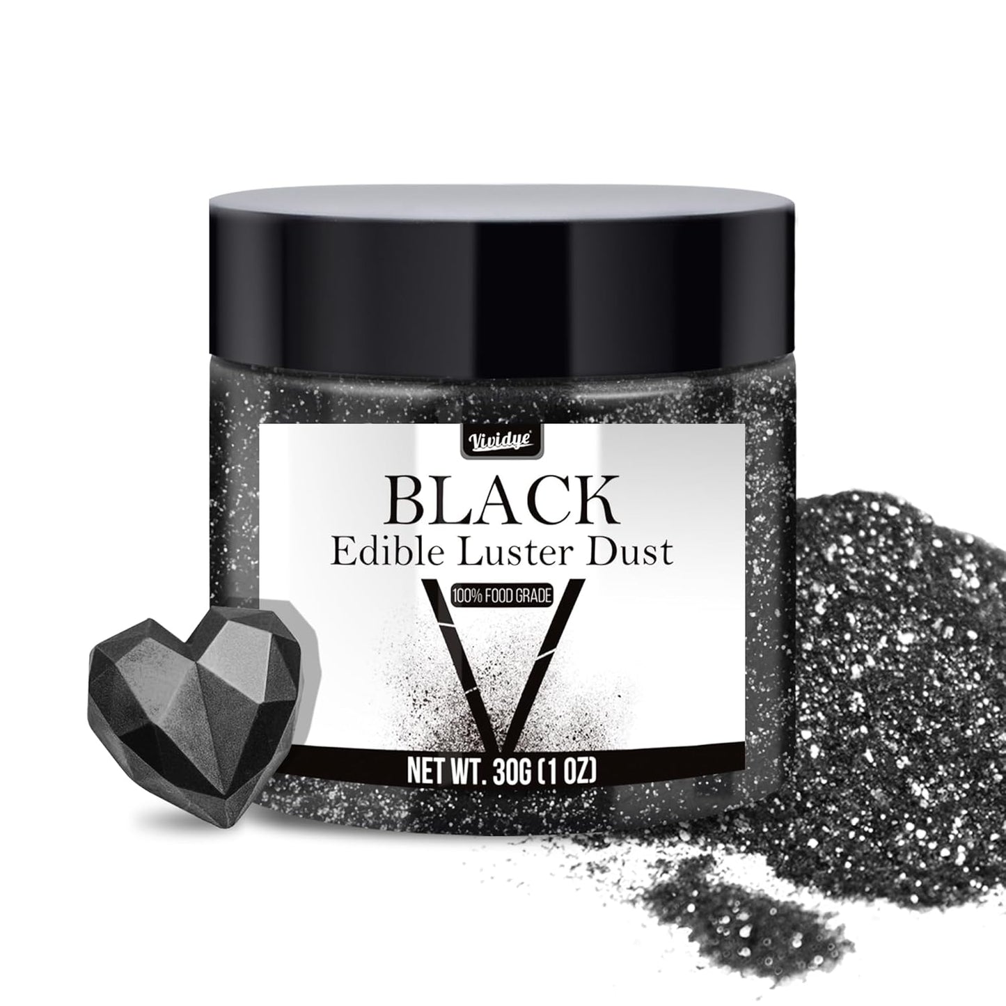 Edible Glitter Powder 30 Grams - Fine Sparkle for Desserts Pralines and Cakes