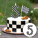 Lumanare De Aniversare Cifra 5 - Fara Parfum, Dimensiune 5,5 cm, Culoare Alb Negru Pentru Petreceri