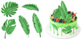 Set 5 decoratiuni comestibile din pasta de zahar, Frunze exotice Decoratiuni din Pasta de Zahar Nati Shop