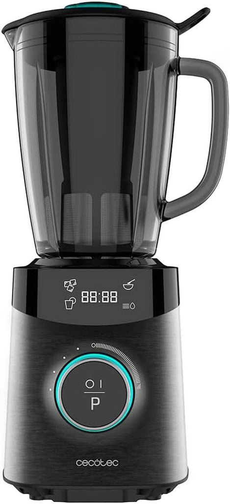 Cecotec Standmixer Power Black Titanium 2200MAX Smooth, 2200 W Maximale Leistung, 6 Klingen Aus Edelstahl, Ice-Crush-Funktion, Turbo- Und Smoothie-Funktion, Autoclean-Funktion