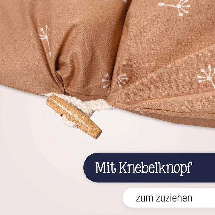 Julius Zöllner Organic Stillkissen Ca. 190 Cm | Füllung 42 Liter Eps-Mikroperlen | Made in Germany | Bezug Aus 100% Baumwolle | Oeko-Tex® Standard 100 | Flowery