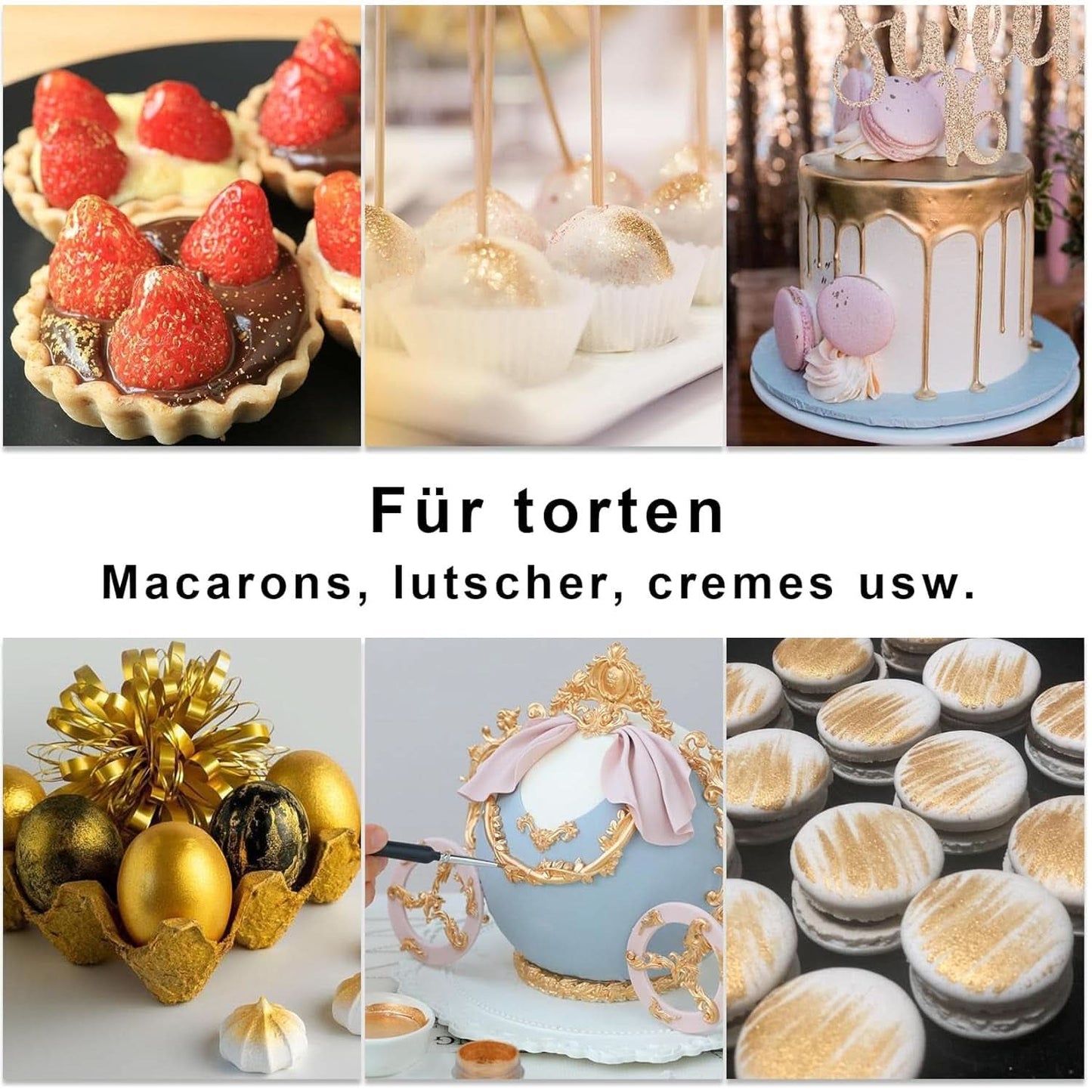 Set glitter comestibil, pudra, 3 grame per culoare Naty Shop