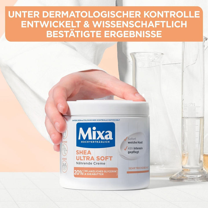 Mixa Shea Nourishing Cream, pentru față, corp și mâini, 400 ml