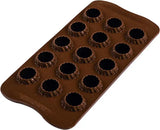Silikomart 199384 Matriță 3D Pentru Ciocolată Flacără - Forme 3D Inedite Margine Interioară Rotunjită
