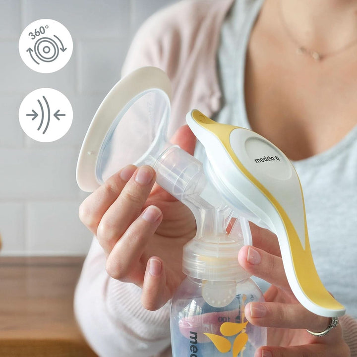 Medela Harmony Manual Breast Pump - Compact Swiss Design Featuring Personalfit Flex Shields and Medela 2-Phase Expression Technology