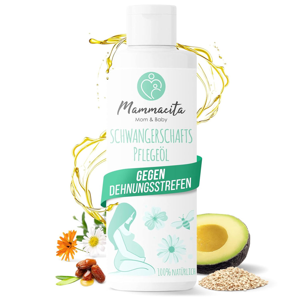 MAMMACITA® Ulei de îngrijire a sarcinii vegan împotriva vergeturilor și vergeturilor, 125 ml