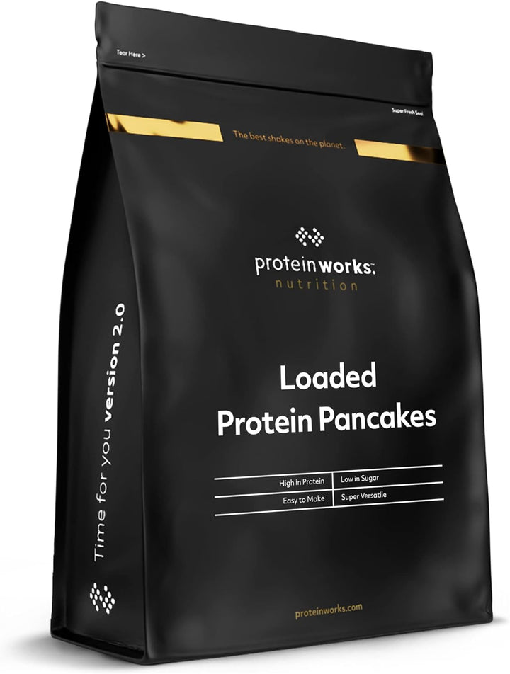 Protein Works - Loaded Protein Pfannkuchen | Premium Pfannkuchen Mischung | Eiweiß Pancakes | Protein Pancakes | 8 Servings | Natürlich | 500G