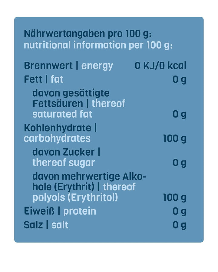 Nosugarsugar Erythrit Puder Streudose - Puderzuckerersatz Kalorienfrei, 19Er Pack (19 X 250 G)