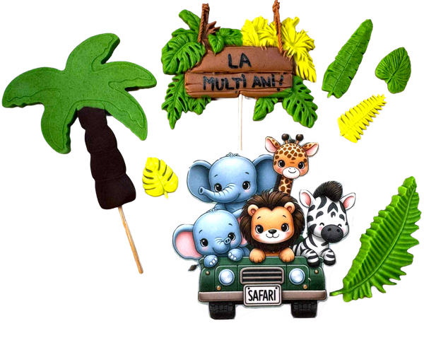 Set 8 decoratiuni comestibile, Safari