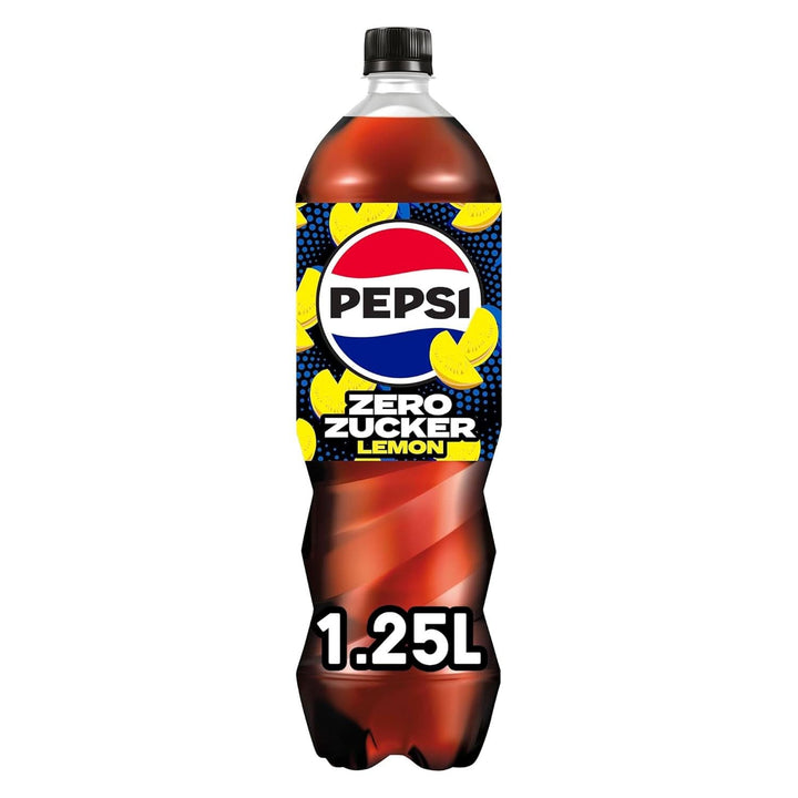 Pepsi Zero Sugar Lemon, Băutura răcoritoare fără zahăr de la Pepsi cu aromă de lămâie, set 6 x 1,25 litri