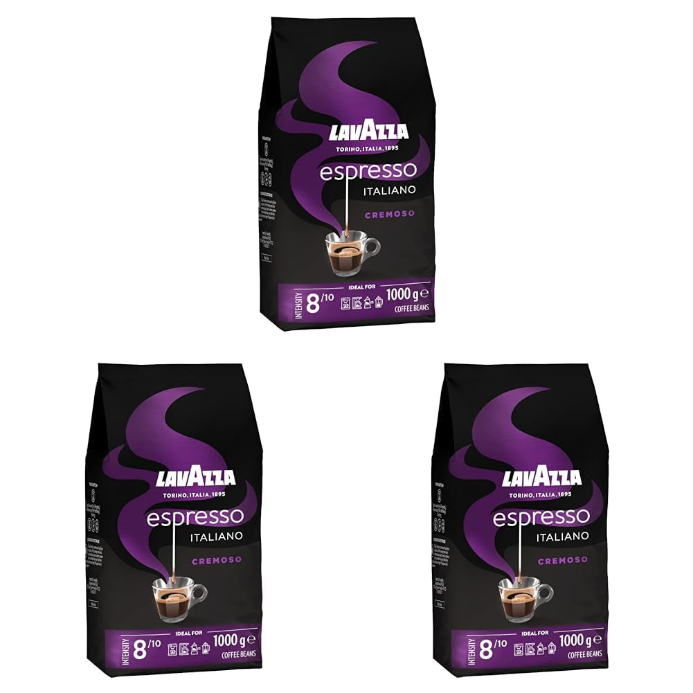 Lavazza, Espresso Maestro, Kaffeebohnen Für Espressomaschinen, Ausgewogener & Aromatischer Frucht- Und Blumengeschmack, Intensität 9/10, 100 % Bio Arabica & Robusta, Langsame & Sanfte Röstung, 1 Kg