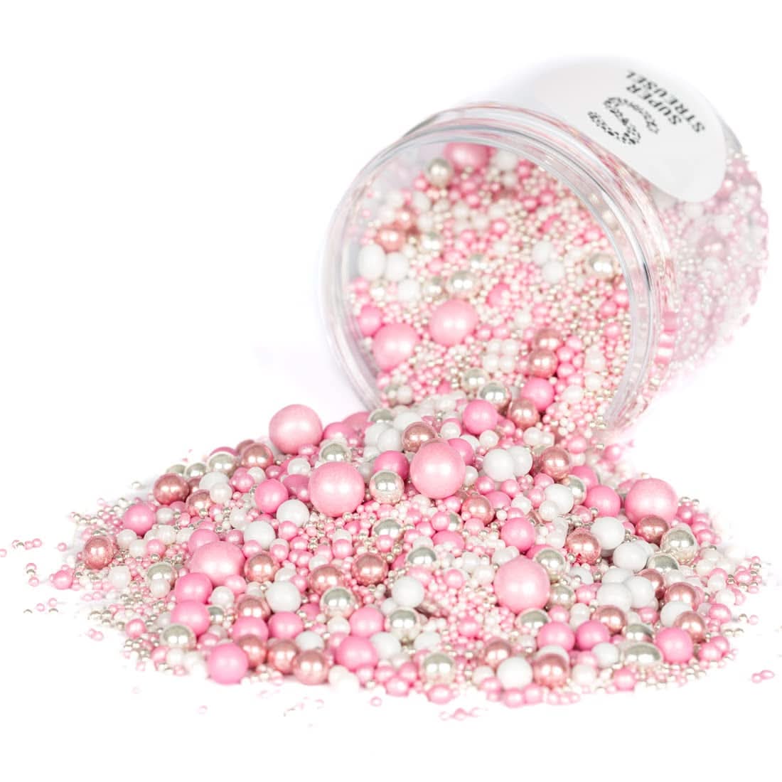 Super Streusel, Perle de zahăr comestibile (perle mari cu umplutură de ciocolată), 90 grame Naty Shop