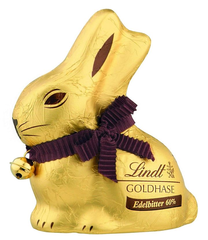 Lindt Schokolade GOLDHASE | 100 G GOLDHASE | Weiße Premium Schokolade Mit Erdbeerstückchen in Hasenform Zu Ostern | Osterschokolade | Schokoladengeschenk | Schokoladenhase | Osterhase