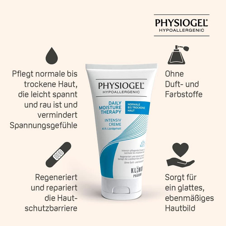 PHYSIOGEL Cremă hidratantă regenerantă pentru pielea uscată, 150 ml