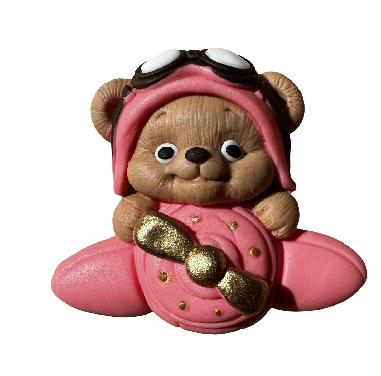 Decoratiune comestibila, Ursulet in avion Decoratiuni din Pasta de Zahar Nati Shop