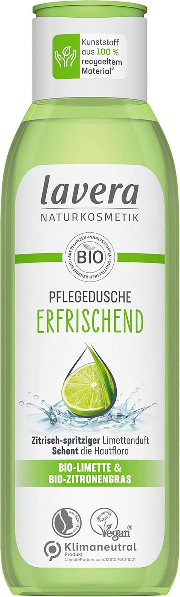 Lavera, Gel de duș răcoritor cu lămâie verde organică, 250 ml