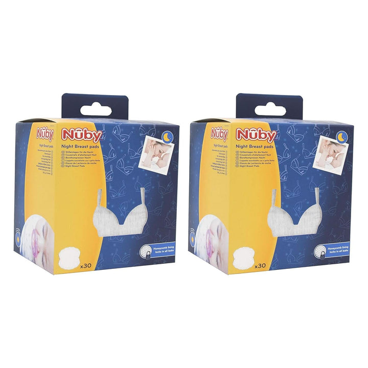 Nuby – 2 Packungen Mit Ultrafeinen Stilleinlagen Für Die Nacht - 2 X 30 Stück - Stilleinlagen Für Die Nacht - Weiss