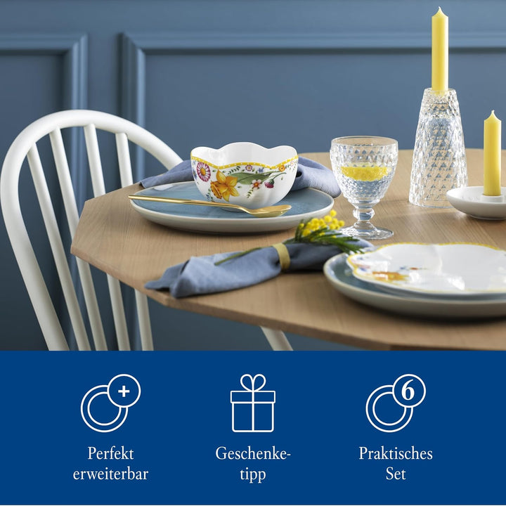 Villeroy & Boch – Spring Awakening Frühstücksset Für 2 Personen, 6 Teilig, Ostergeschirr Set Frühstück, Ostern, Kaffeeservice, Geschirr Frühling, Porzellan