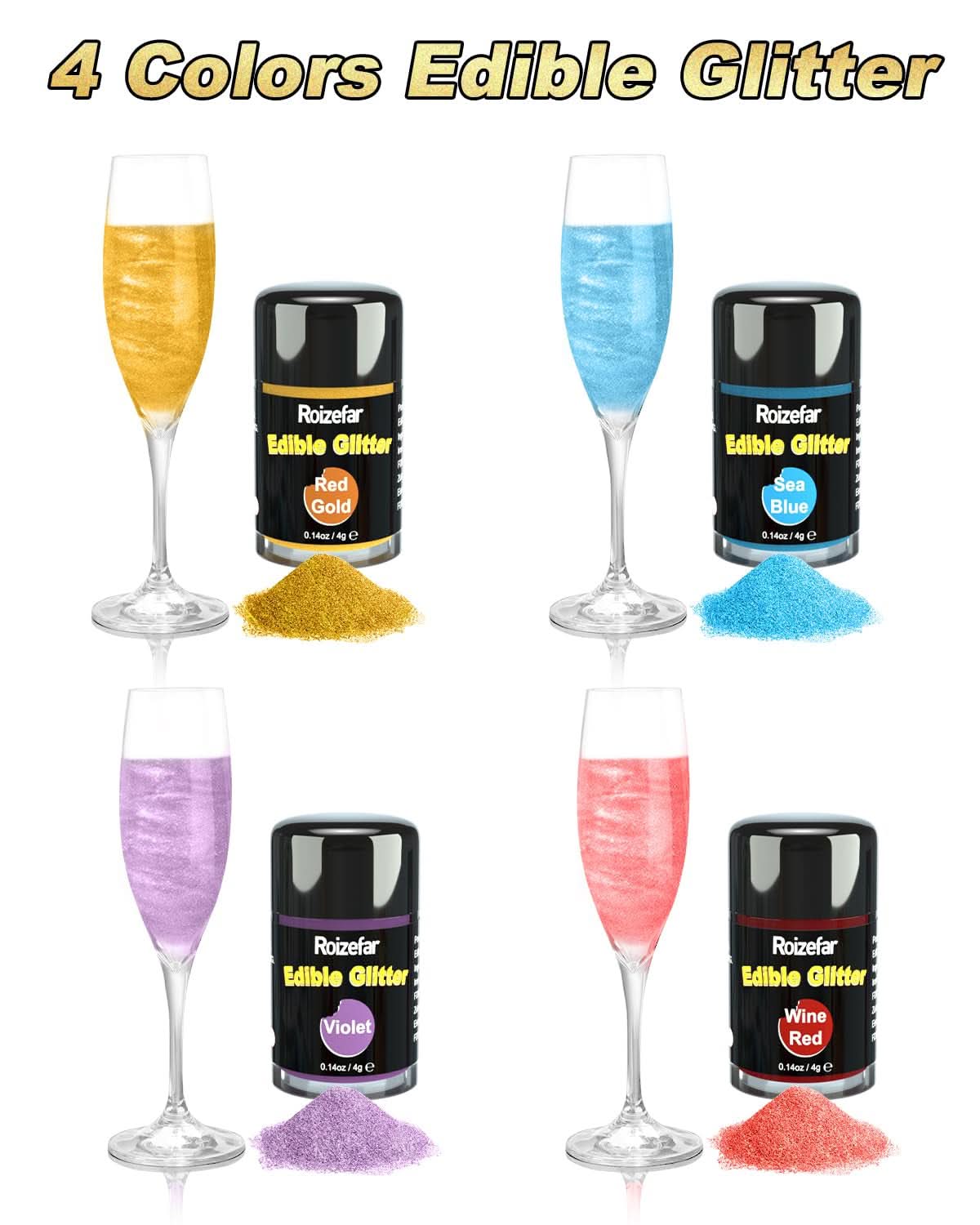 Glitter comestibil, diverse culori si cantitati Naty Shop