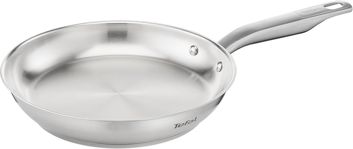 TEFAL VIRTUOSO Bratpfanne 28 Cm, Edelstahlpfanne Unbeschichtet, Pfanne Induktion, Langlebig, Hochwertige Edelstahlgriffe, Leichte Reinigung, Für Alle Herdarten Geeignet, E49206