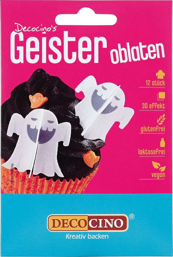 DECOCINO Halloween - Decorațiuni de copt 3D din hârtie comestibilă, fără zahăr, gluten și lactate