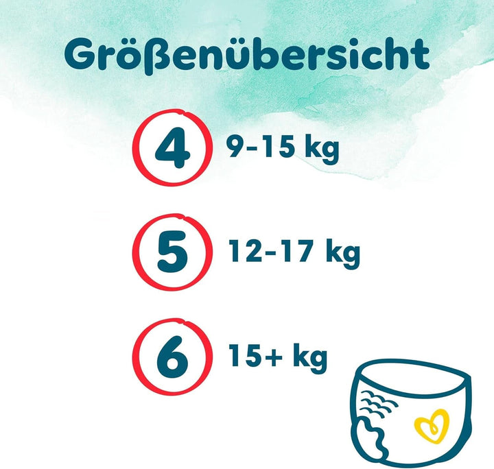 Pampers Harmonie Windeln Pants Baby, Größe 6 (15Kg+), Monatsbox, Sanfter Hautschutz Und Pflanzenbasierte Inhaltsstoffe, 132 Höschenwindeln