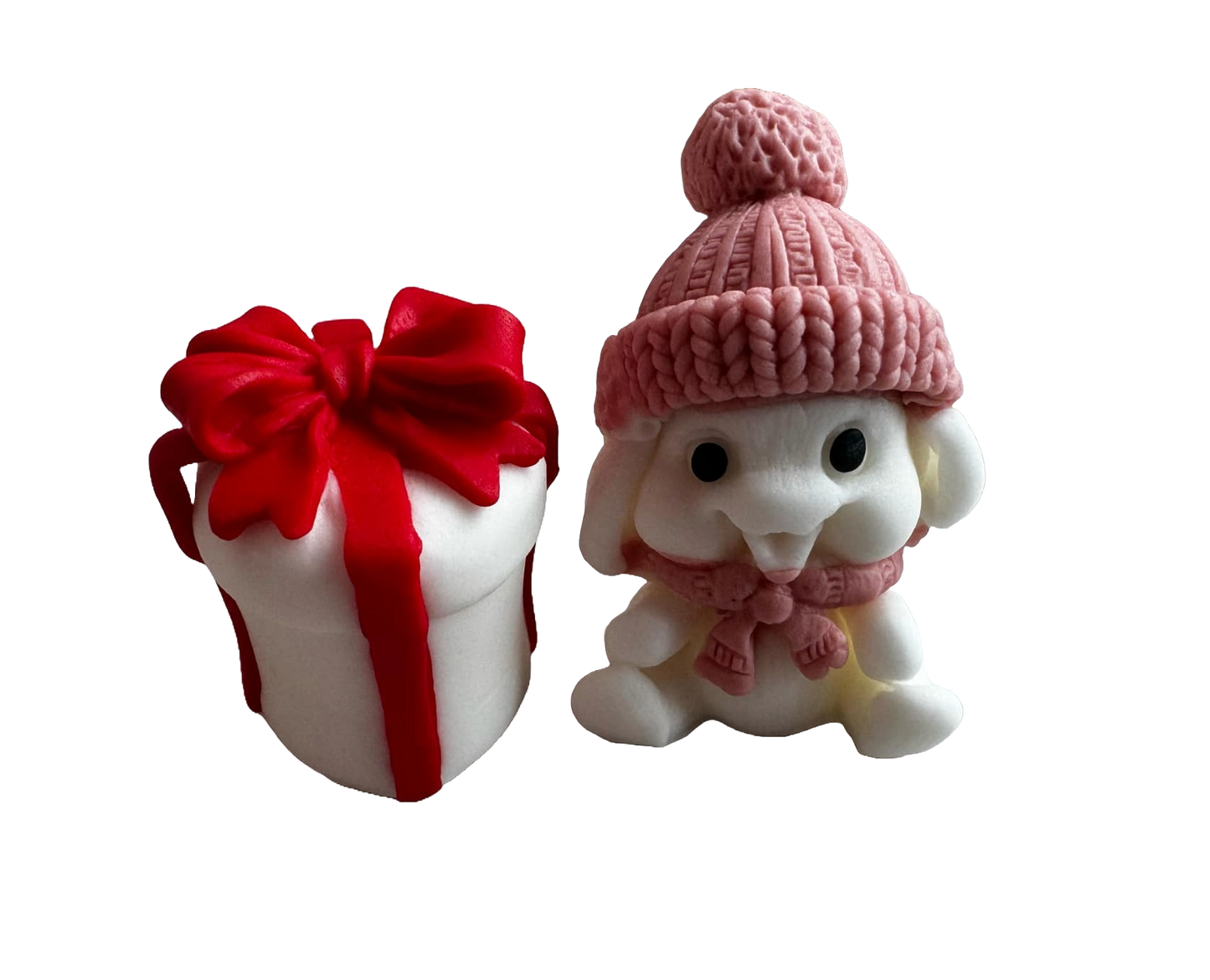 Set 2 decoratiuni comestibile din pasta de zahar, Emotia cadourilor, fete Decoratiuni din Pasta de Zahar Naty Shop