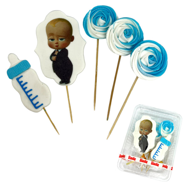 Decoratiuni pasta de zahar, baby boss, bezele