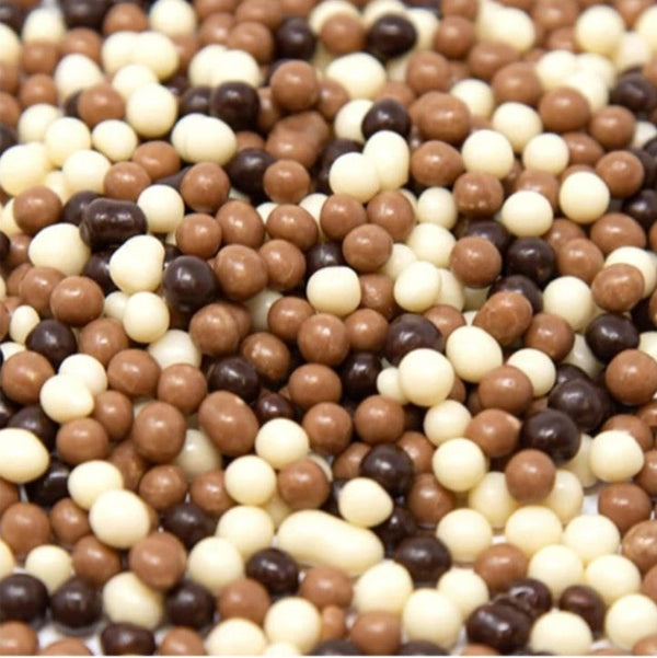 Orez expandat glazurat MIX ,alb,negru,maro,300 gr.