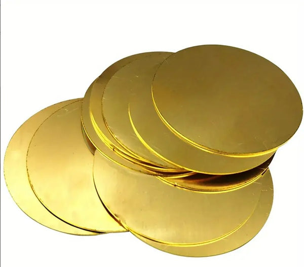 Mini discuri aurii pentru prajituri, 100 bucati