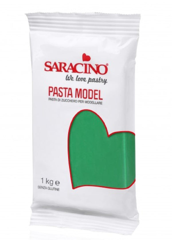 Pasta de zahar pentru acoperire si modelaj Premium,Saracino, Verde, 250 gr