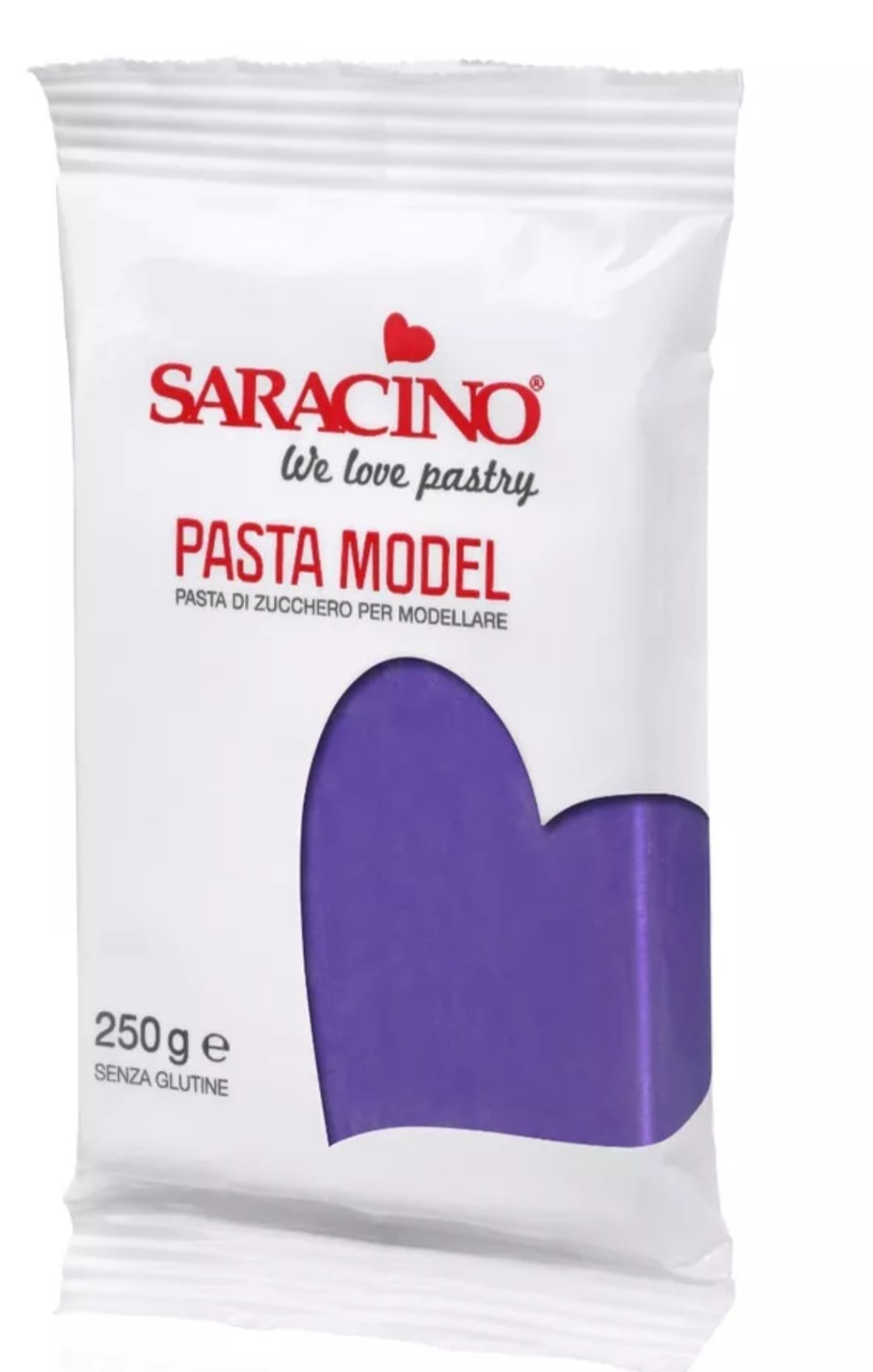 Pasta de zahar Saracino,Premium pentru acoperire si modelaj,mov-Lila , 250 gr