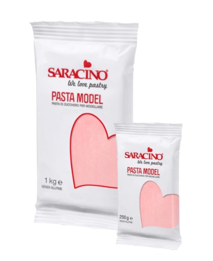 Pasta de zahar pentru acoperire si modelaj, Saracino Premium, Roz deschis