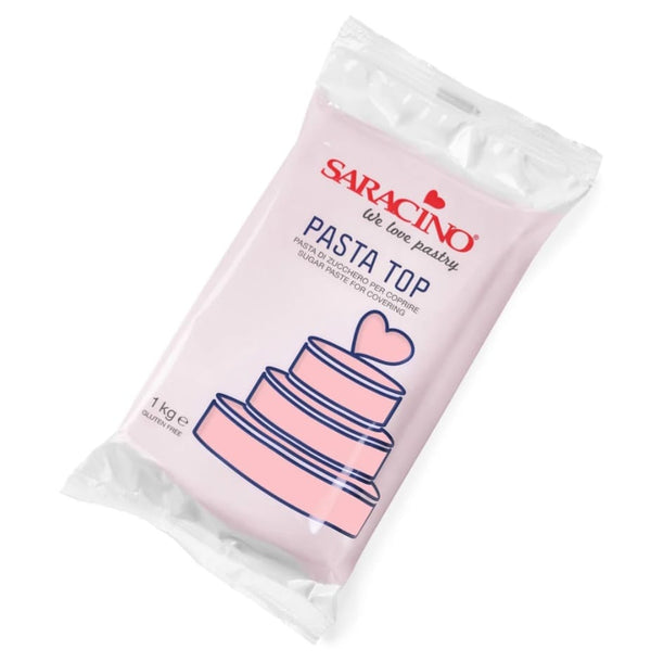 Pasta de zahar, Top, Saracino, pentru acoperire , 250 gr, roz