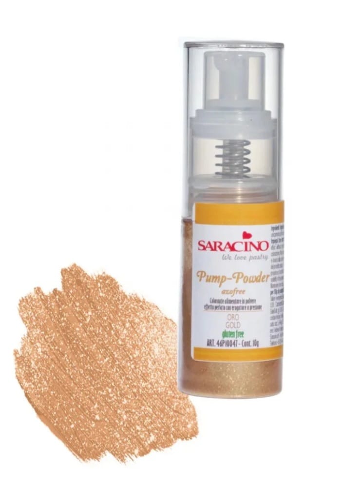 Colorant comestibil GOLD, Saracino, 10 gr cu pulverizator