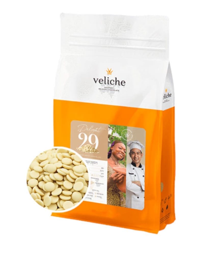 Ciocolata Belgiana VELICHE, Alba ,400 gr(vrac)29%