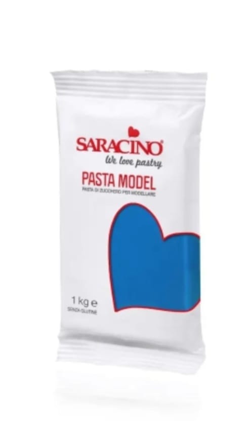 Pasta de zahar pentru acoperire si modelaj Saracino Premium, Albastru 250 gr