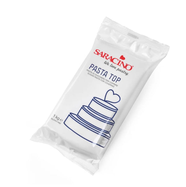 Pasta de zahar, Saracino ALB , TOP, pentru acoperire si modelaj, 1 kg