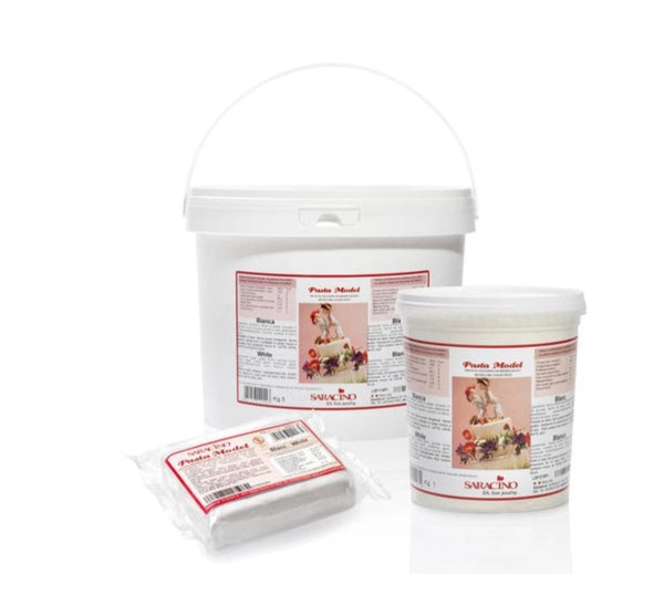 Pasta de zahar, pentru acoperire si modelaj Saracino PREMIUM,ALB, 5 KG